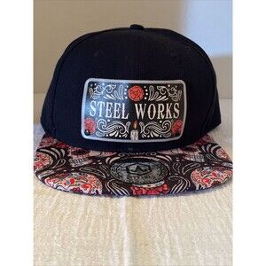 Citylocs Custom Signature Series Sugar Skulls Steel Works Snapback Hat Cap